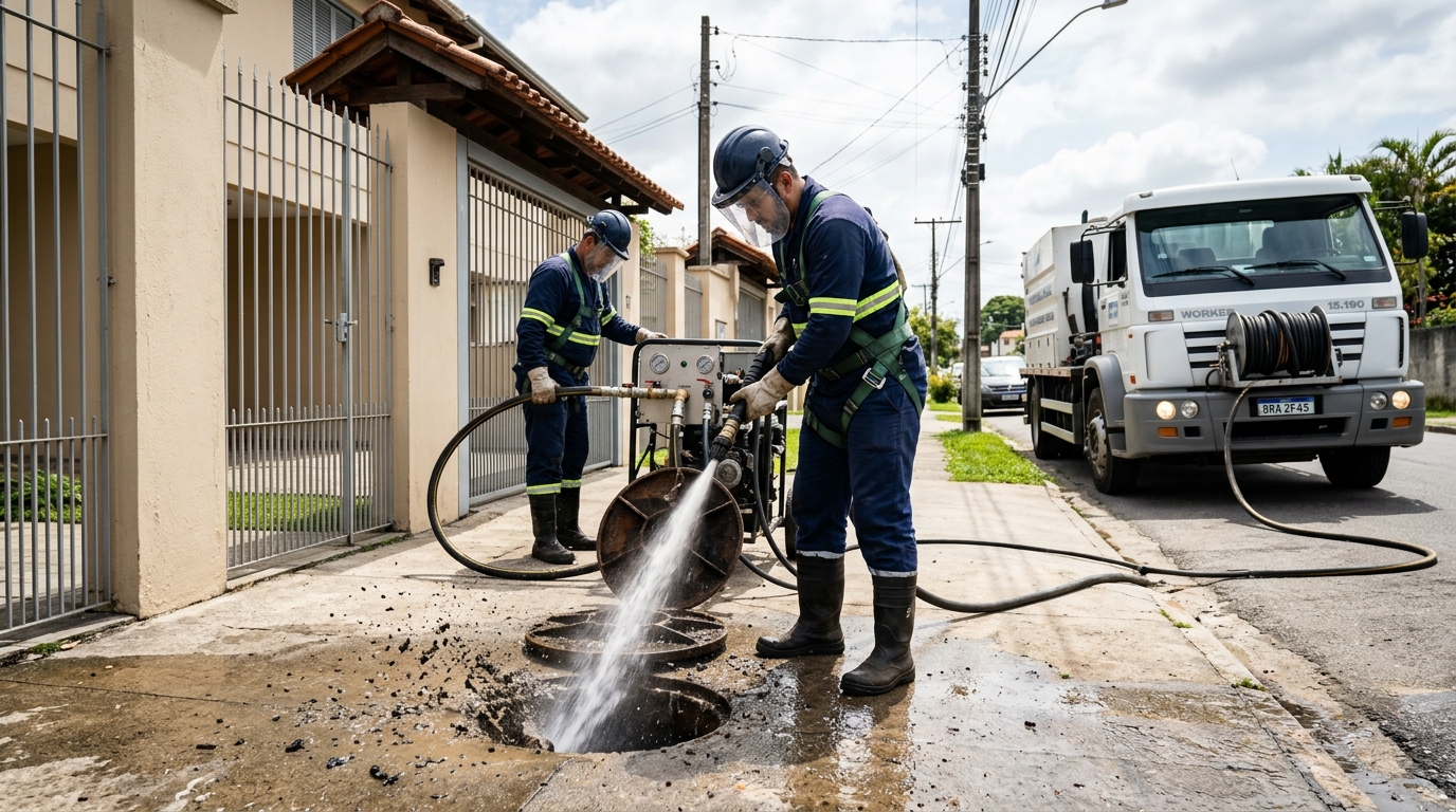 Limpeza de Tubulação com Hidrojato em Brasília‑DF